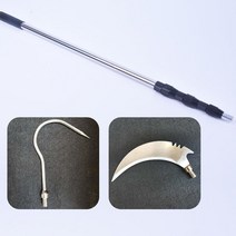 수초제거기 민물 갈퀴 연장대 장대낫 갈고리 낚시, 5m, 블루스틱5m+뉴타입칼+후크