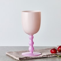 모던하우스 봉봉 투톤 위글 유리 고블렛(milk pink)_270ml GA0123025, 단품, 선택:단일상품