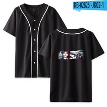 야구복반티 야구반티 반티야구복 블랙 라군 야구 T 셔츠 유니섹스 여름 짧은 소매 티셔츠 Anime Hot Sale Fashion 스트릿웨어Clothes