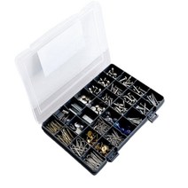 제이와이홀딩스 악세사리 네일파츠 비즈 작은 소품 뚜껑 28칸 정리함, 다크그린(28칸), 1개