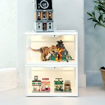 상도가구 너드 LED 2개 SET 아크릴케이스 피규어장식장, LED 2개 SET 화이트 (FD)