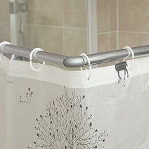 인테리어 바스 K22 스텐 욕실 커버형샤워커튼봉 ㄱ자샤워커튼봉, 1216104rpm