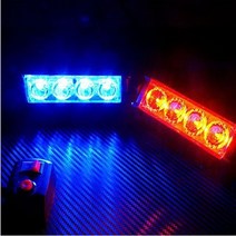 가재울통상 12V 차량용 각도조절 4발 파박이 경광등 블루-레드LED 자동차 스트로브 0-93-056934-53ea, gajae5407 본상품선택, gajae5407 본상품선택