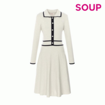 숲 SOUP 믹스트 컬러 포인트 플레어 원피스_K SYAOK81