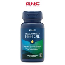 GNC 오메가3 피쉬오일 1000mg 소프트젤 30정, 1개, 기본