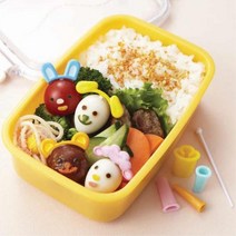 도시락꾸미기 동물얼굴 변신 반찬픽 데코용 과일먹기 손잡이포크