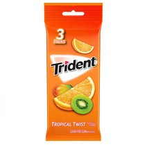 Trident 트라이던트 무설탕 트로피컬 트위스트 14개입 3팩