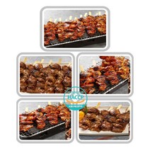 행먹 숯불 매운맛 닭꼬치 캠핑 음식 요리 오리지날 순살 닭꼬치 간편 술안주 5종, 빅직화 닭꼬치데리야끼800g