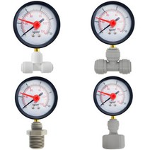 매직퓨리 정수기압력계 원터치피팅 수압게이지 수압계 누수측정 테스트, 01.수압게이지P형 1/4인치, 1개