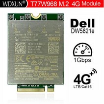 T77W968 DW5821e DW5821eeSIM LTE Cat16 GNSS 5G WWAN 카드 모듈 위도 5420 5424 7424 견고한 위도 74007400 투인원, 1.DW5821eeSIM