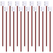 Youmine 24 pcs 8mm 2 핀 led 스트립 라이트 커넥터 와이드 유연한 smd 3528 2835 단색 조명 솔더리스, 화이트&레드&블랙
