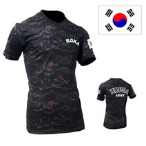 아미캠프 쿨론 로카 검정디지털 반팔 밀리터리 기능성 아미 티