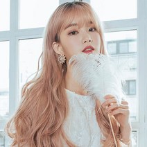 가발매니아 엘피펌 58cm 더썸위그 통가발 (하이소프트사), 애쉬로즈핑크(뿌염)