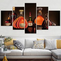 모듈러 컨테이너 협소 주택 코냑 벽 아트 캔버스 세트 그림의 간략한 역사 모듈식 집, 20x35 20x45 20x55cm, 액자 없음