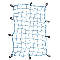 120x80cm 자동차 suv 트럭 트레일러 화물 루프랙 바구니 주최자 roof bag 다목적 탄성 메쉬 수하물 로프 커버, 푸른