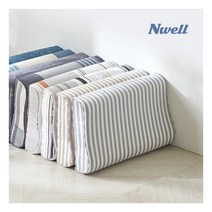 [신우팜앤라텍스] 느웰 천연라텍스 굴곡형 베이직 경추베개(디자인), 커버선택:마크브라운