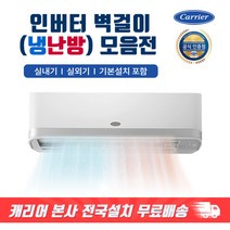 캐리어 냉난방기 인버터 절전형 벽걸이에어컨 가정용 업소용 사무실 냉온풍기 / 기본설치비 포함, [선택01] 7평형 냉.난방 인버터 벽걸이, 기본설치포함