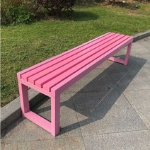 핑크 등받이 없는 공원 벤치 컬러 의자 테라스 마당 조경 정원 2m, 01 핑크 1mx40cmx45cm