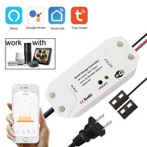 자동대문 차고문 주차장자동문 TUYA 와이파이 2.4G 스마트 차고 문 오프너 컨트롤러 원격 제어 지원 스마트라이프 앱 알렉사 구글 어시스턴트, UK Plug