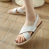 여자 여름 비치 저렴 샌들 캐주얼 짚신 샌달 스타일 쇼핑몰 편하고 발 원피스 슬링백 여성 굽없는 단화