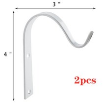 철제화분걸이 화분거치대 2pcs 식물 스탠드 꽃 냄비 후크 홀더 벽 마운트 매달려 바구니 브래킷 정원 장식, 01 WHITE