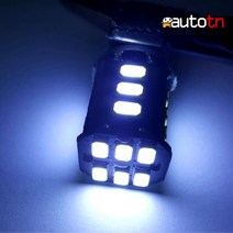 NLIGHT 12V 오토바이 자동차 튜닝 5630 18구 싱글타입 브레이크 깜빡이 윙카 시그널 LED전구, 흰색, 1개