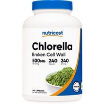 뉴트리코스트 Nutricost 클로렐라 추출물 500mg 240캡슐, 1팩