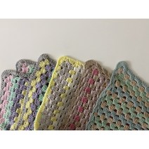 태교뜨개질 아기이불 블랭킷 무릎담요 만들기 DIY 신생아 아기용품 베이비코튼 동영상도안, 오렌지