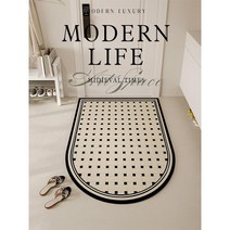 대형 PVC 매트인테리어발매트 주방매트 싱크대 PVC매트 매트 거실 거실매트 복도 인테리어, B. 웨스턴 모던+반원형