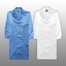 KJ 방진복 가운 제전복 무진복 제전방진복 클린복 크린룸 반도체 정전기방지 작업복, 1개, 화이트