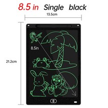 드로잉패드 웹툰그리기패드 필기 태블릿 드로잉 보드 그래피티 스케치패드 페인트 LCD 칠판 매직 8.5 인치 12 인치, Black 8.5in Single
