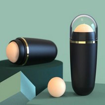 페이스롤러 오일 얼굴마사지기구 화산석 송이 유분흡수, D