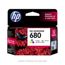 HP프린터잉크 F6V26AA 680 칼라 잉크카트리지 정품잉크
