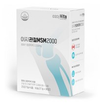 엠에스엠 식이유황 순도 99.97% MSM 이지 관절 MSM2000 분말 가루 스틱 식약처인증 건강기능식품, 1개, 1박스 30포