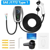 전기차충전기EV 충전기 16A 3 상 자동차 스테이션 EVSE Wallbox 유형 2 케이블 IEC 62196-2 Audi for Merce, 01 T1 Screen And Card