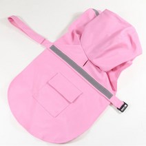 애견 중대형 강아지 후드 우의 중형견 대형견 우비 WI043DG, 핑크