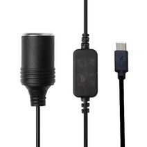 USB C Type C 남성 5V ~ 12V 자동차 소켓 전원 케이블 드라이빙 레코더 전자 개 자동차 충전기 12V 자동차 장비, 0.3m