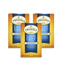 트와이닝 레이디 그레이 홍차 디카페인 20티백 40g Twinings Lady Grey Black Tea Decaffeinated, 3팩