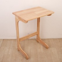 솔이홈 사이드테이블 보조테이블 고무나무원목 간이탁자 소파테이블
