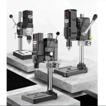 KOMAX 탁상 드릴링머신 테이블 목공 밀링 프레스 머신, 710W  + 바이스 + 드릴13종