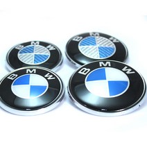 BMW 본넷 후드 엠블럼, 82mm블루