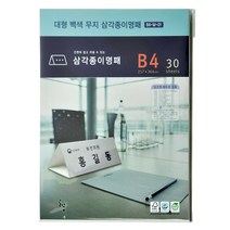 디자인글꽃 삼각종이명패(대형 백색무지) 프린터용지 B4(30장) B4-W-01