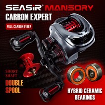 SEASIR Mansory-하이브리드 세라믹 스풀 및 사이드 커버 베어링 2 개 스풀 풀 카본 파이버 146g 초경량 베, 02 오른손