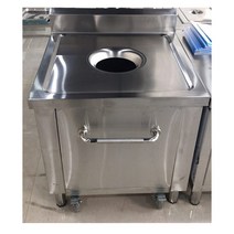 급식실 퇴식구 잔반처리대 업소용 음식물 짬처리 싱크대 수거대, E 70x70x93
