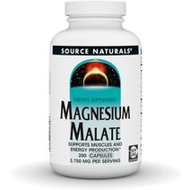 해외직구마그네슘 마그네슘 Source Naturals 말레이트 근육과 에너지 지원 1회 제공량당 3750 MG 90정, [01] 무맛, [02] 200개1팩