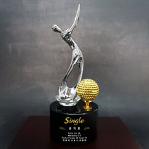 더좋은상패 크리스탈 홀인원패 싱글패 이글패 이븐파 언더파 대회 골프트로피 (TR6), 은색, 금색도금공 추가함
