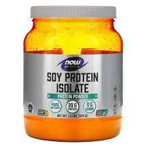 나우푸드 Sports Soy 프로틴 단백질 Isolate Unflavored 1.2 lbs (544 g), 1.2 lb