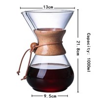핸드드립세트 커피 주전자 드리퍼 케멕스 오리지널 핸드크림 원목손잡이 나눔 포트, 1000ml 1