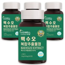 하비웰 국내산 백수오 복합추출물정 600mg X 60정, 4통