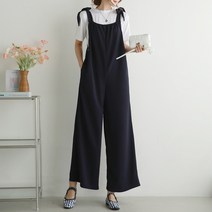 시크루즈 쇼링 리본 스트랩 와이드 점프슈트 BDOF083